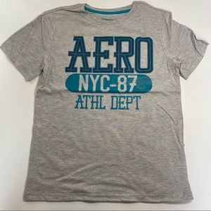 NWOT Aeropostale heather gray tee with screen print Size 10